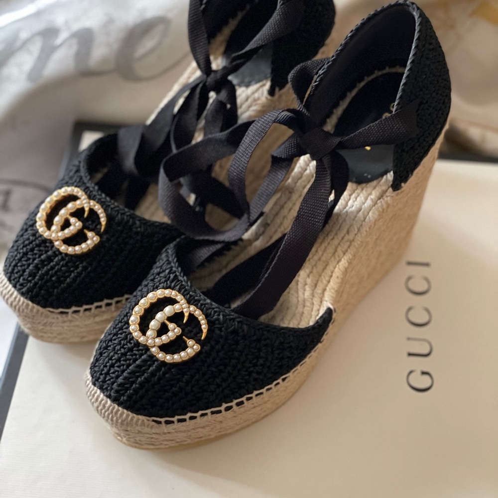 Gucci Wedges (crochet) BRAND NEW***NEVER WORN**